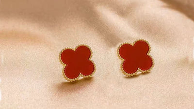 Clover Flower Four Leaf Studs – Symbol of Luck (KCJ0030)