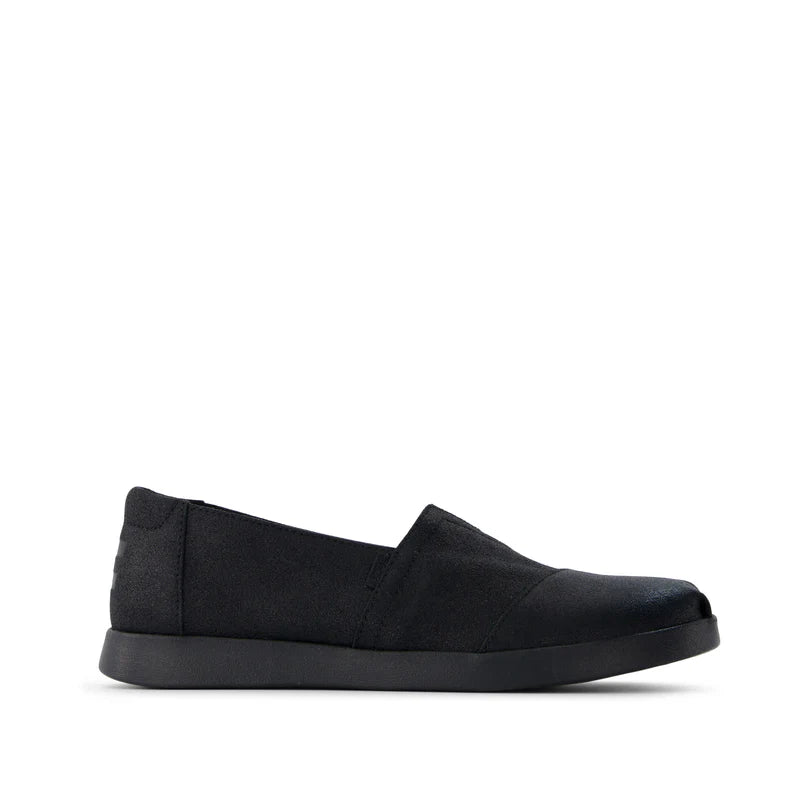 TOMS Syanno Black Canvas Slip-On Shoes