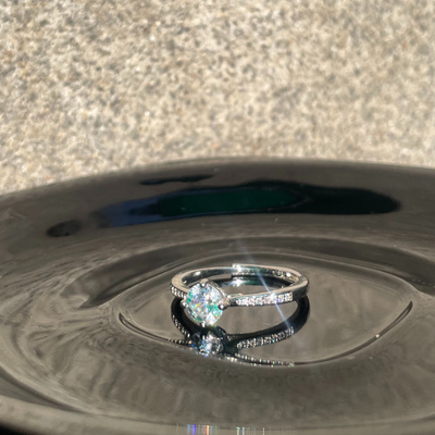 Silver Solitaire Diamond Ring – Prestige and Sleek Style (KCJ0004)