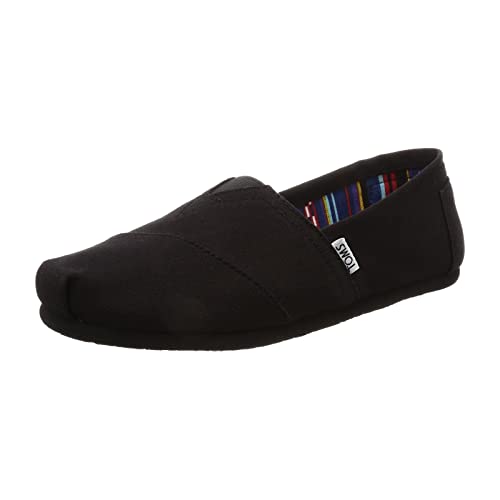 TOMS Syanno Black Canvas Slip-On Shoes
