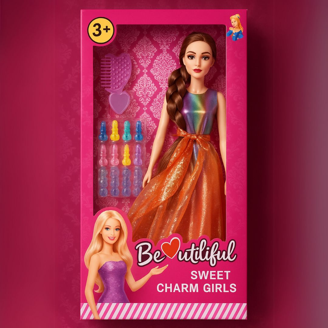 Beautiful Sweet Charm Girl Doll – Fashion Styling Set