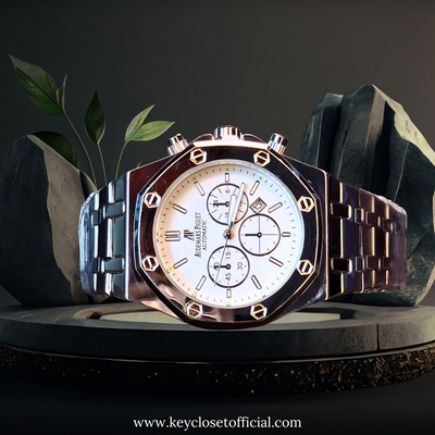 Audemars Piguet Classic White Edition - White Dial Silver Chain Edition