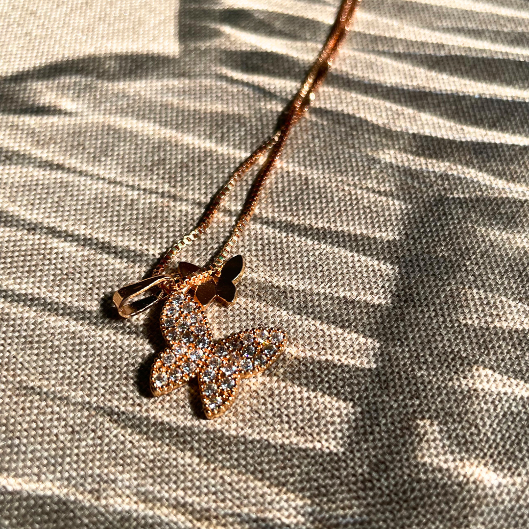 Elegant  Silver/ Golden Butterfly Chain Pendant for Women (KCJ0002)