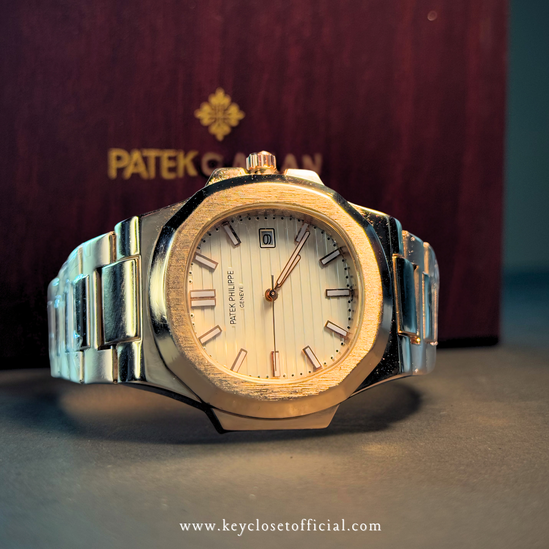 Patek Philippe Date - Rose Gold Chain White Dial