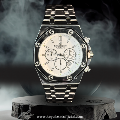 Audemars Piguet Classic White Edition - White Dial Silver Chain Edition