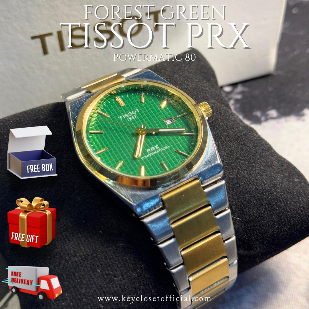 Green Tissot PRX 1853 Powermatic 80 - Swiss Made