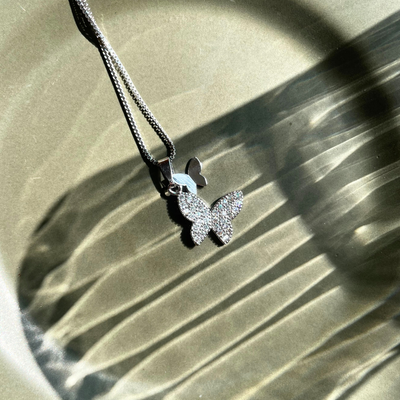 Elegant  Silver/ Golden Butterfly Chain Pendant for Women (KCJ0002)