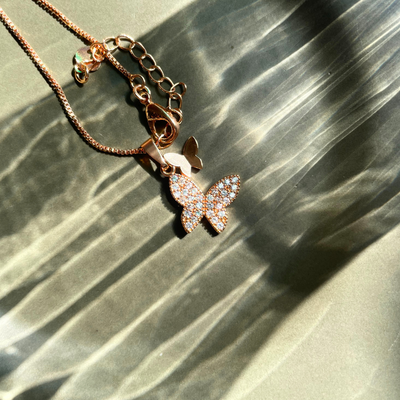 Elegant  Silver/ Golden Butterfly Chain Pendant for Women (KCJ0002)