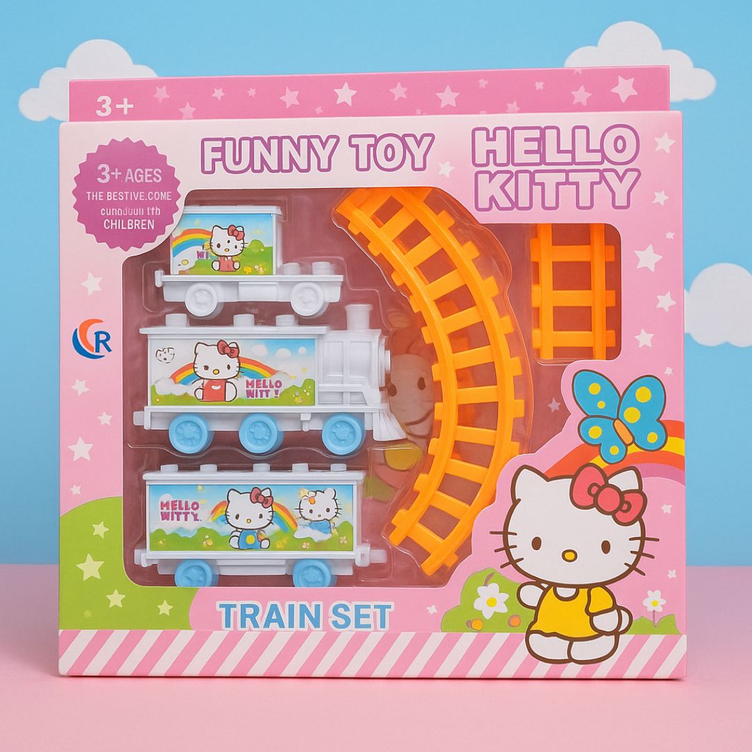 Funny Hello Kitty Train Set – Track & Engine Play Kit (3+)