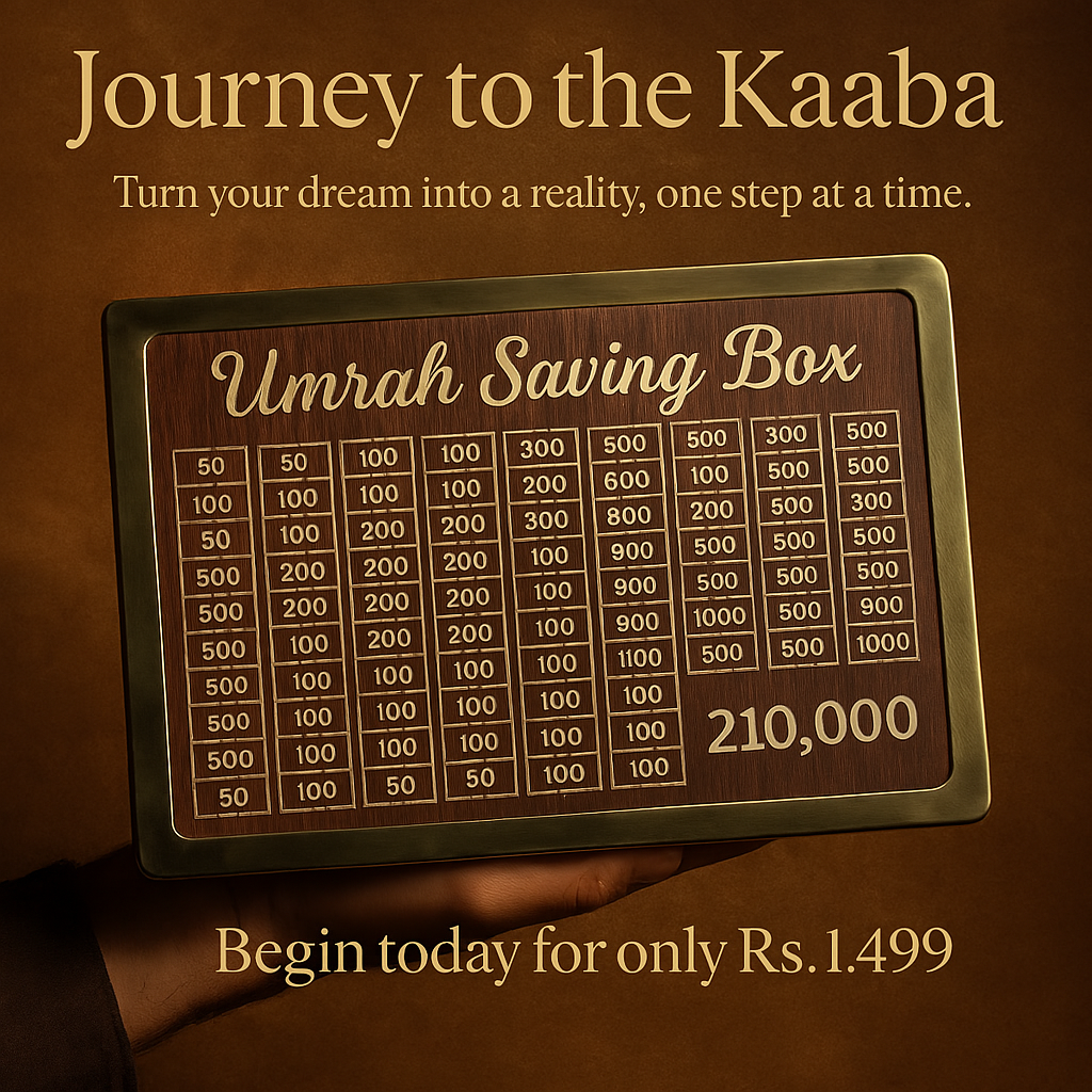 Umrah Saving Box - Save 210,000 for Umrah | Smart Money Saving Box