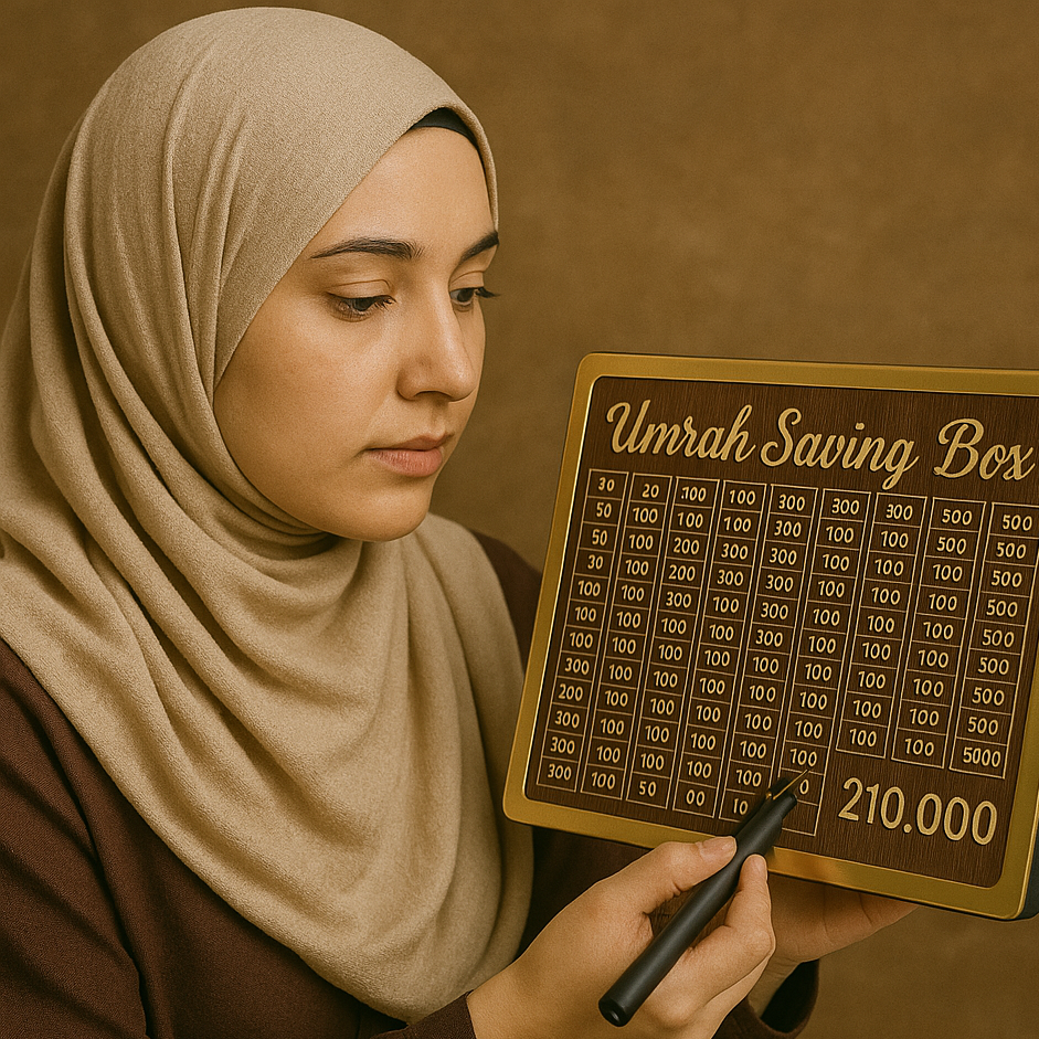 Umrah Saving Box - Save 210,000 for Umrah | Smart Money Saving Box