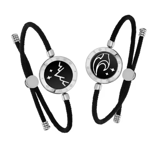 TOTWOO Long Distance Touch Bracelets for Couples in Pakistan, Light Up & Vibration Relationship Gifts for Lovers Smart Jewelry Love Bracelets