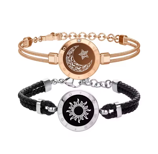 TOTWOO Long Distance Touch Bracelets for Couples in Pakistan, Light Up & Vibration Relationship Gifts for Lovers Smart Jewelry Love Bracelets