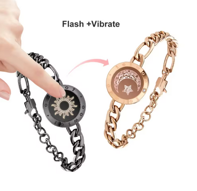 TOTWOO Long Distance Touch Bracelets for Couples in Pakistan, Light Up & Vibration Relationship Gifts for Lovers Smart Jewelry Love Bracelets