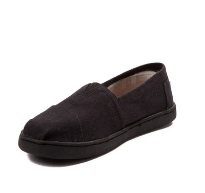 TOMS Syanno Black Canvas Slip-On Shoes