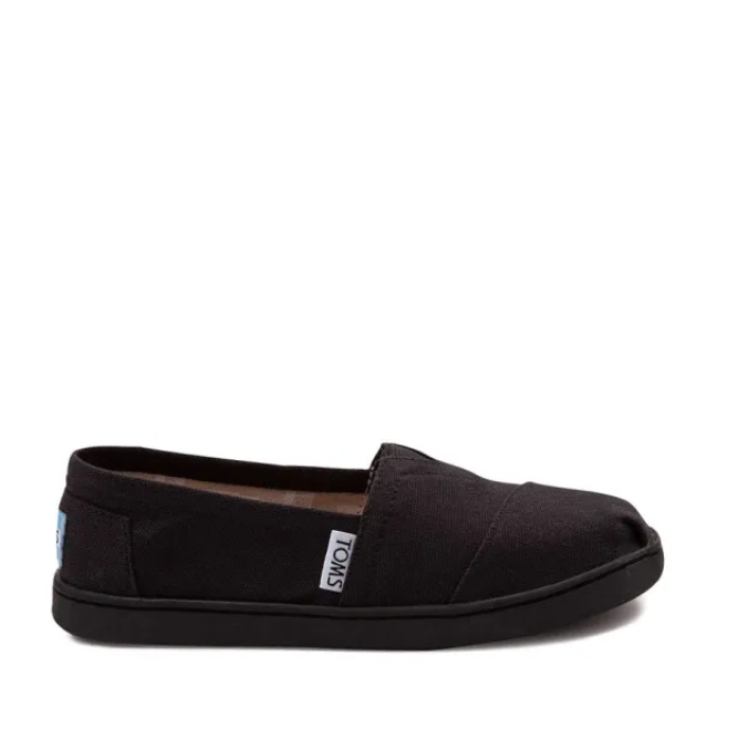 TOMS Syanno Black Canvas Slip-On Shoes
