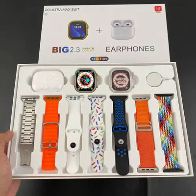 I20 Ultra Max Suit Smart Watch / Airpods (10 in 1)