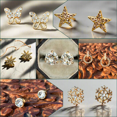 Pack of 7 Crystal Stud Earrings for Every Day of the Week | 7 Days Of Luxury (KCJ0001)