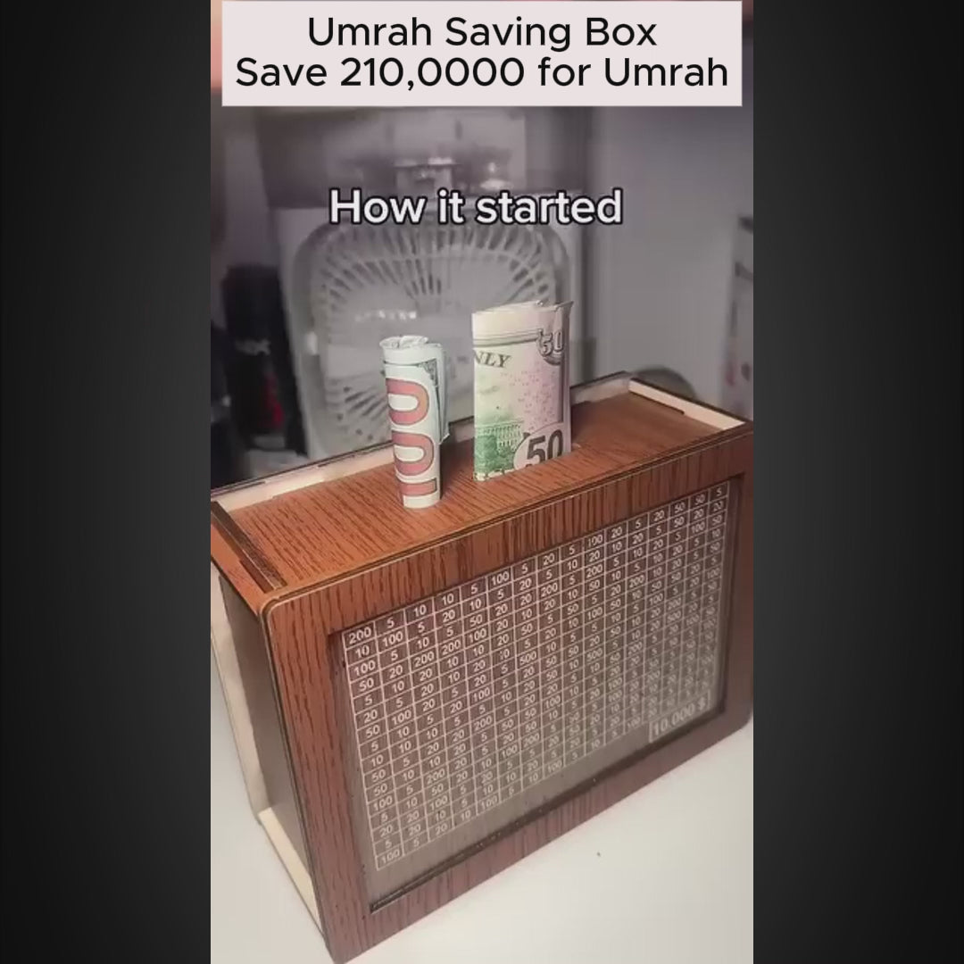Umrah Saving Box - Save 210,000 for Umrah | Smart Money Saving Box